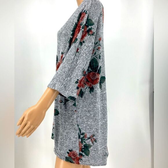 Bobble Brooks Plus Size Dolman Sleeve Rose Knit Sweater:Top Size 1X - Picture 4 of 9